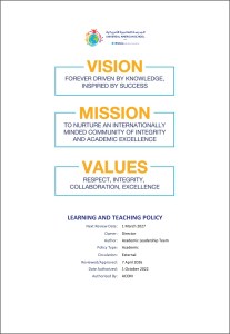 Final 270301 Learning and Teaching Policy -1